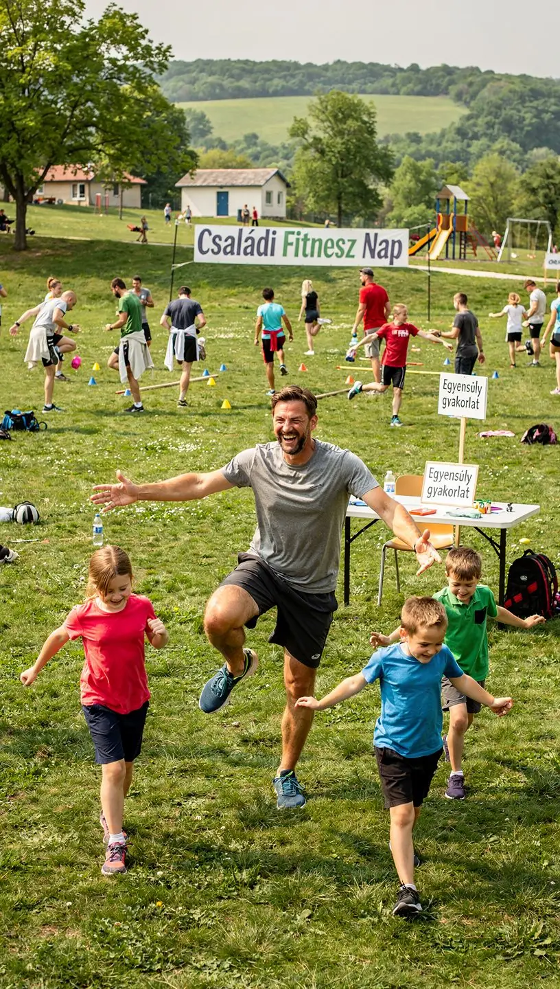 Csoportos online edzés, ahol résztvevők erőnléti gyakorlatokat végeznek.