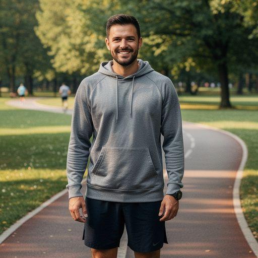 Otthoni edzéskörnyezet, ahol különböző sporteszközök láthatók.